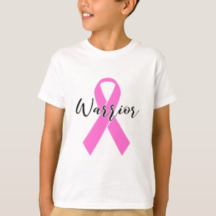 Guerreiro do cancer T Camisa cor-de-rosa Sensibili