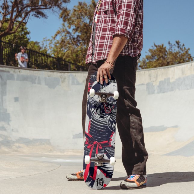 Guerreiro Samurai Feroz Kanji Japonês Skateboard (Ao ar livre 2)