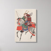 Guerreiro Samurai Japonês sobre Arte de Canvas Cav