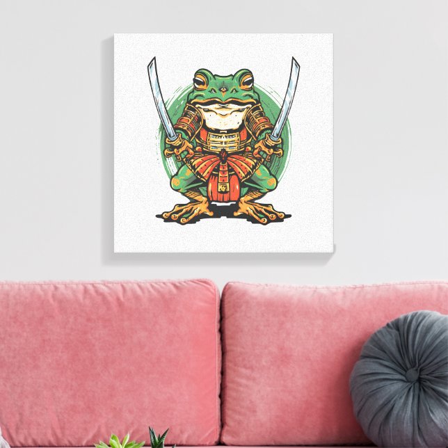 Guerreiro sapo samurai Impressão em Tela Esticada (Insitu(Sala de estar))