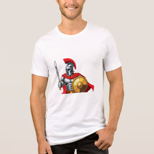guerreiro segurando espada e escudo pronto para a
