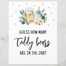 Guess How Many Teddy Bears Candies Sign Game