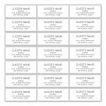 Guest Personalizado Endereço Etiquetas Preto E Bra
