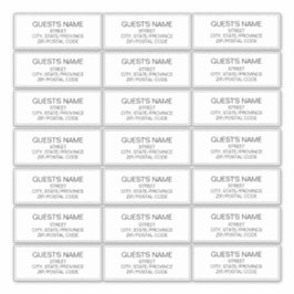 Guest Personalizado Endereço Etiquetas Preto E Bra