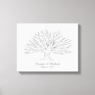 Guestbook da árvore de Thumbprint das canvas