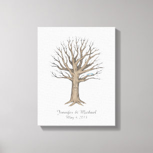Guestbook da árvore de Thumbprint das canvas