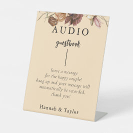 Guestbook de Casamento Floral de Queda Elegante