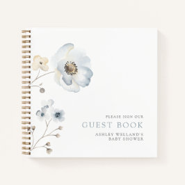 Guestbook de Chá de fraldas Floral Simples, Modern