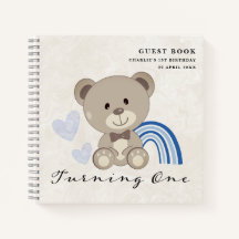 Guestbook primeiro aniversario Urso Azul