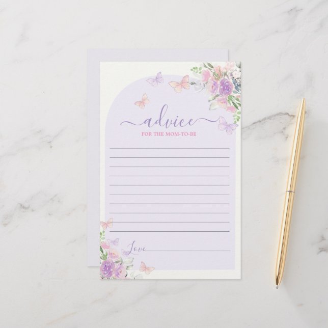 Guia da Borboleta Roxa para a Carteira da Mãe (Frente/Verso In Situ)