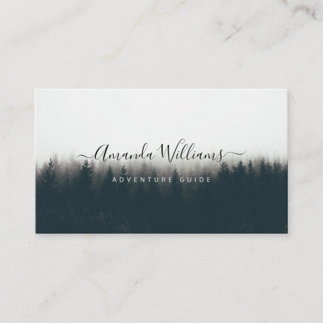 Guia de Aventura de Montanha - Cartão de visita de (Frente)