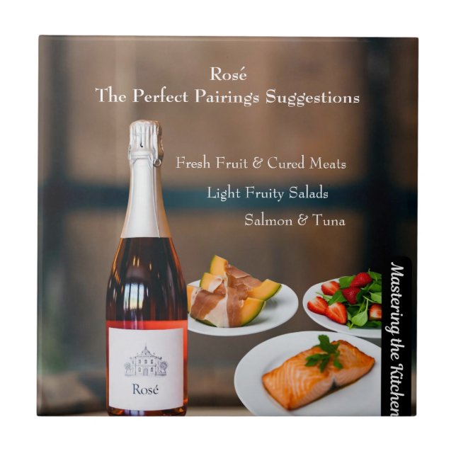 Guia de Combinação de Vinho Rosé / Dominando a Coz (Frente)