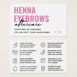 Guia de Cuidados Pós-Sobrancelhas com Henna Rosa M