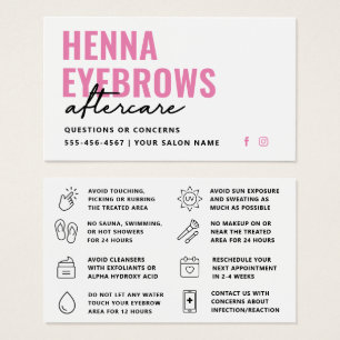 Guia de Cuidados Pós-Sobrancelhas com Henna Rosa M