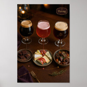 Guia de Culinária e Cerveja Belga em Poster