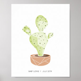 Guia de Impressão Digital Cactus, Chá de fraldas S