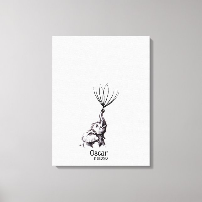 Guia de impressão digital do chá de fraldas - Canv (Frente)