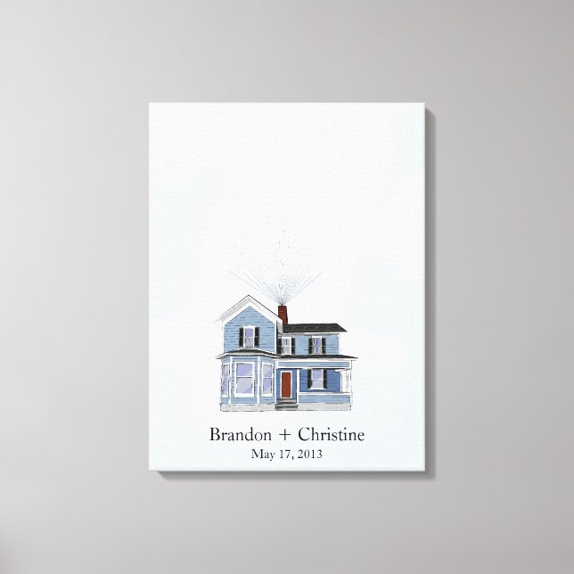 Guia de Impressão Digital Doméstica Azul Flutuante (Frente)