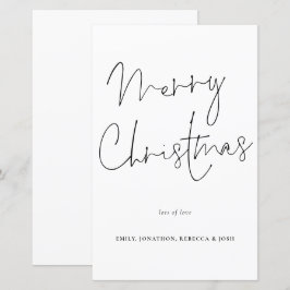 Guia de manuscrito de orçamento Cartão de Natal Me