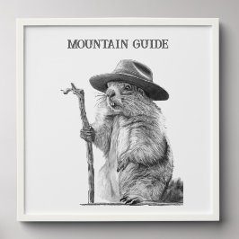 Guia de montanha - design de marmota