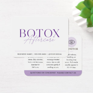 Guia de Pós-Tratamento Mínimo Botox Roxo