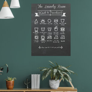 Guia de procedimentos da sala de lavanderia Poster