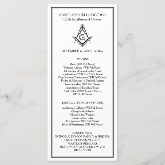 Guia do Programa de Rack Masonic Rack Card Modelo