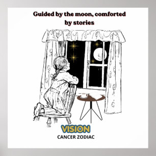 Guiado pelo Poster do Zodíaco de Câncer da Lua