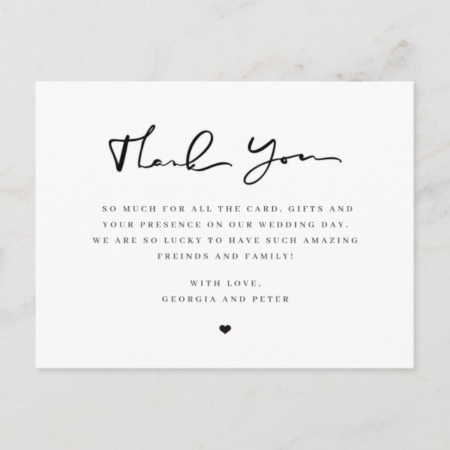 Guias de mensagem de cartões de agradecimentos de  (Frente)