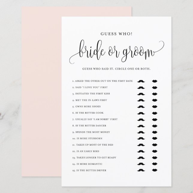 Guias pretos que noiva ou jogo de Chá (Frente/Verso)