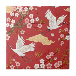 Guindaste Coroa Vermelha Sakura Padrão (2)