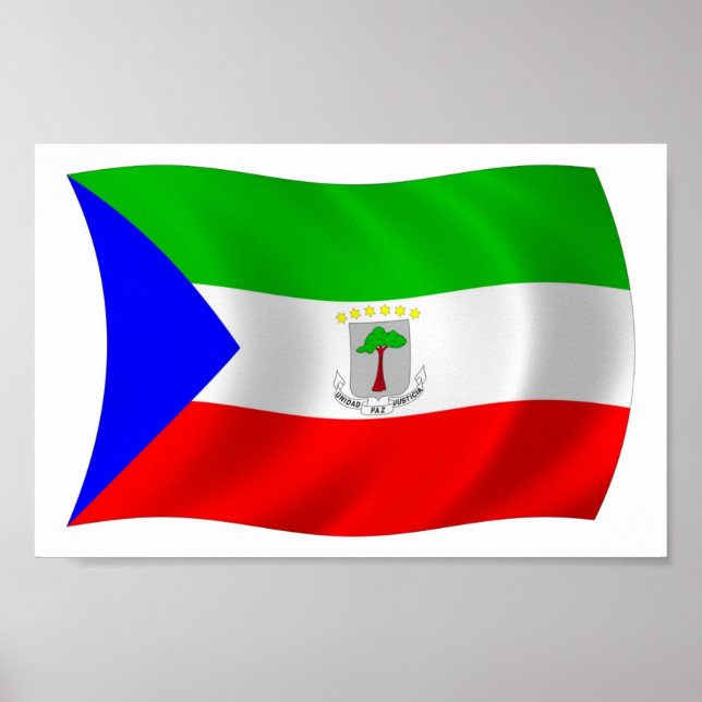 Guiné Equatorial Bandeira Cartaz Impressão (Frente)