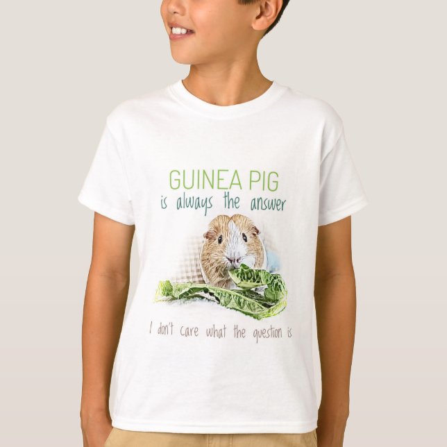 Guiné Pig é sempre a camiseta do garoto-resposta (Frente)