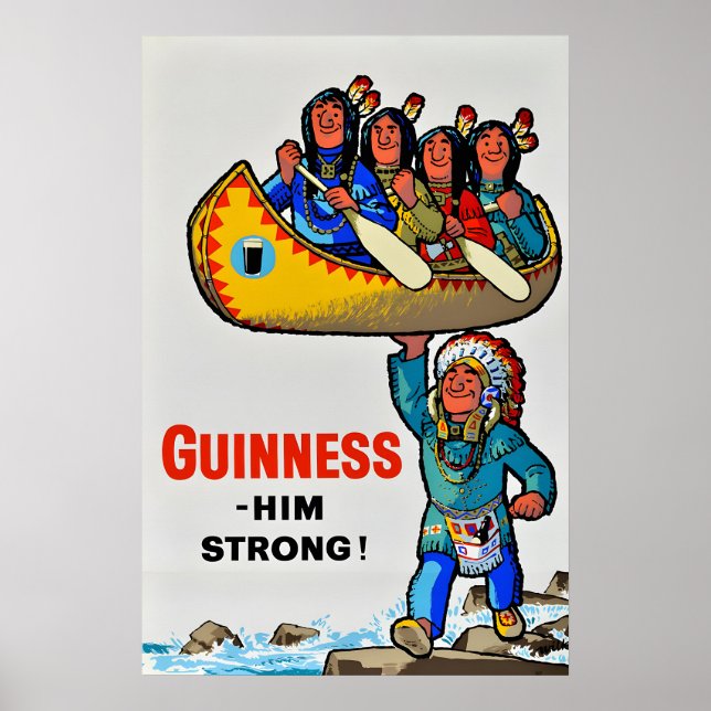 Guinness Him Strong - Impressões de Cartazes Antig (Frente)
