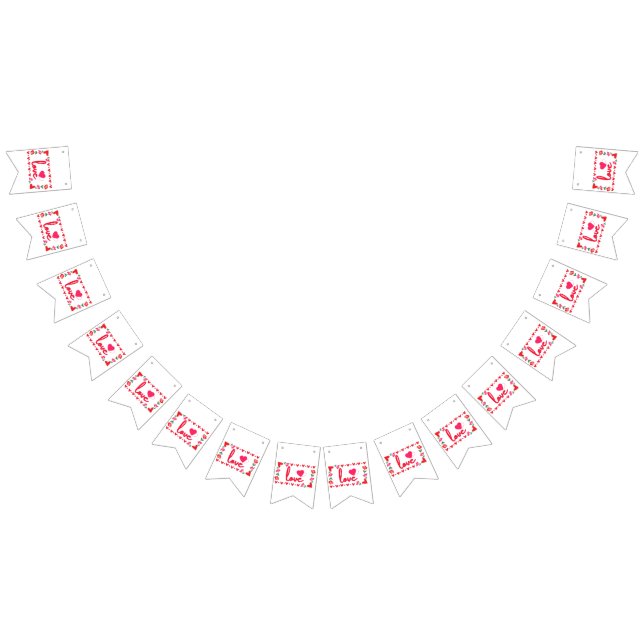 Guirlanda de bandeiras do Dia dos Namorados (Todos)