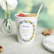 Guirlanda de Flores Silvestres Azul Amarelo Lavand