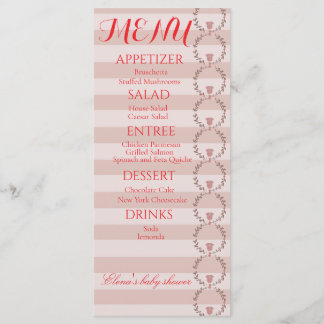 Guirlanda de Listras Rosa Menu de Churrasco de Beb