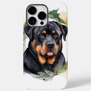 Guirlanda de Natal do Rottweiler Cachorro Festivo