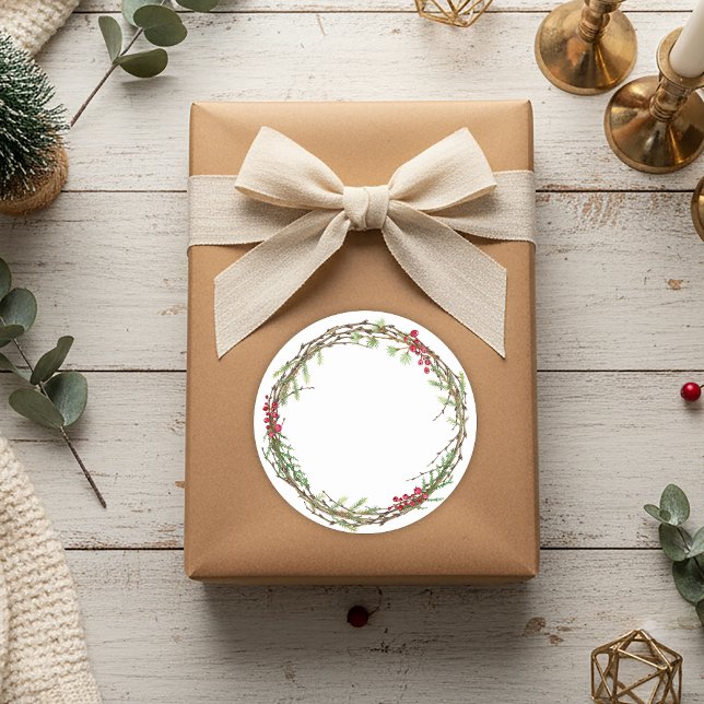 Guirlanda de Natal Rústica Etiqueta Caseira (Criador carregado)