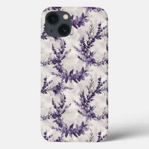 Guirlanda rústica de lavanda em padrão de estilo a
