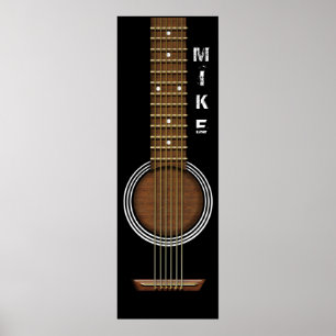 GUITAR ACÚSTICO 12 X 36 BANNER POSTER