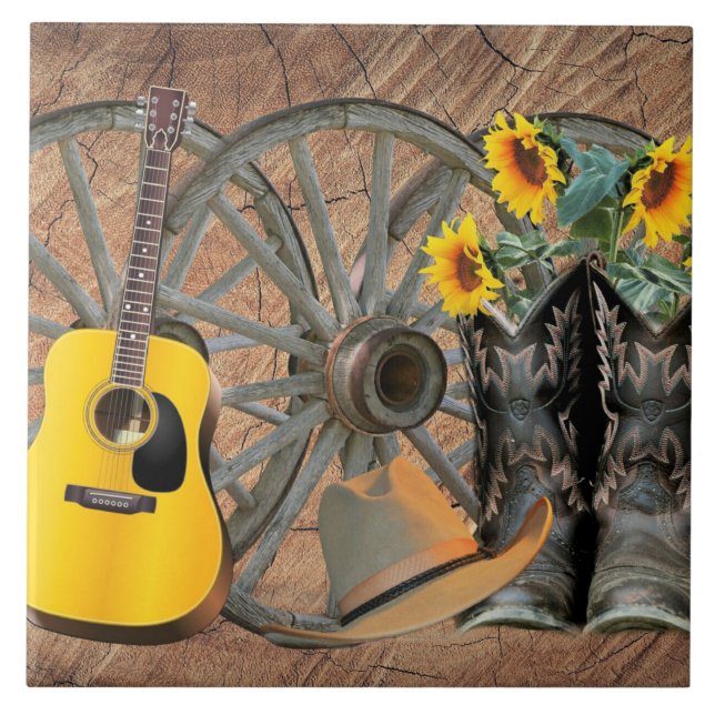 Guitar Boots Cowboy Hat (Frente)