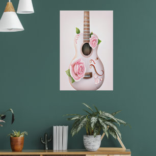 GUITAR GENETICAMENTE COM POSTER DE ROSES DE PINO