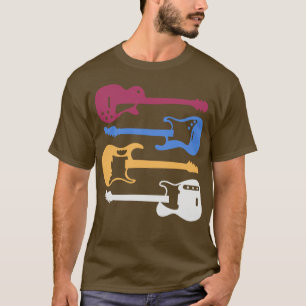 Guitar Gift Lover Camisa Guitarra Pai Camisa Bass 