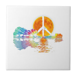 Guitar-lago Shadow Peace Love Guitar Hippie