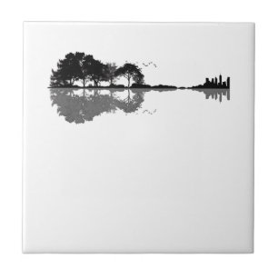 Guitar Lake Shadow Love Guitar Gift Music Lovers