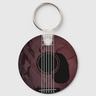 Guitar Music Modern Minimalist Chaveiro