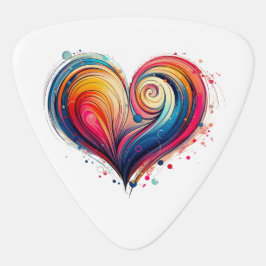 Guitar Pick Abstrato Heart