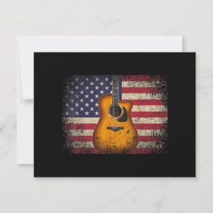 Guitarra 4 de julho Gift American Flag USA - Count