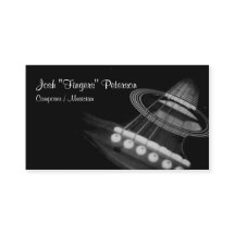 Guitarra acústica Músico BlackWhite Cartão de visi